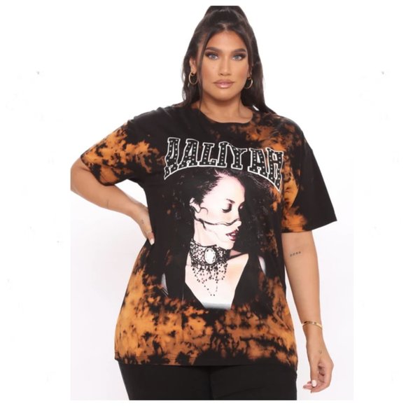aaliyah Tops - Aaliyah Y2K Tie Dye Bedazzled T-Shirt